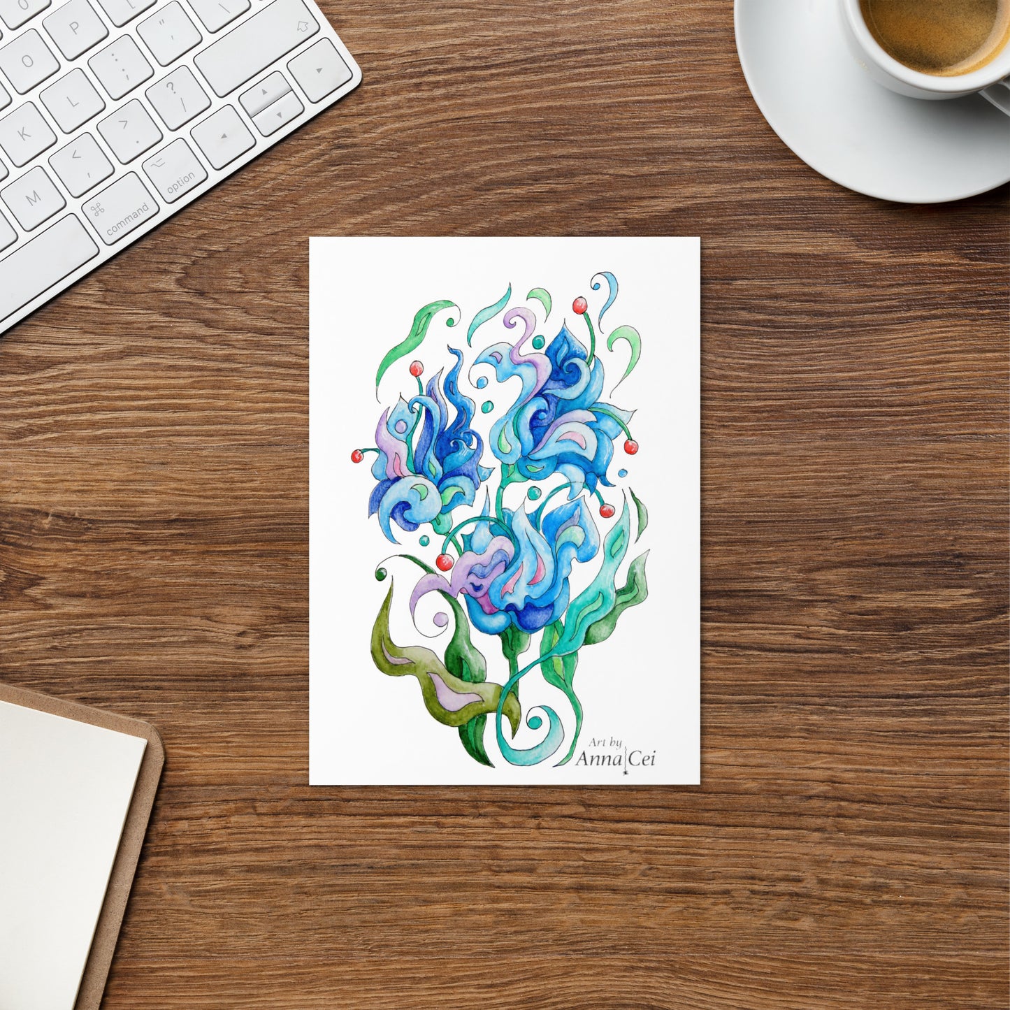 Sea Tulips - Folded Art Card