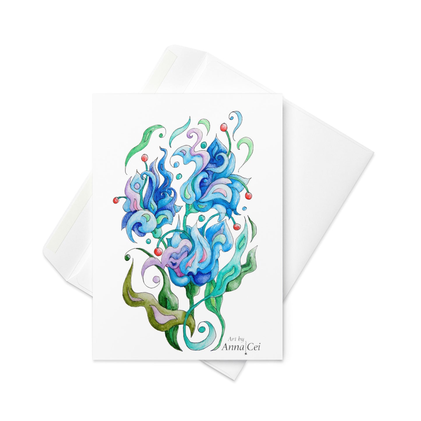 Sea Tulips - Folded Art Card