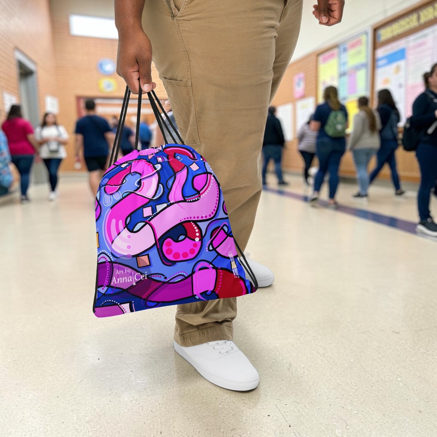 Squiggles - Drawstring bag