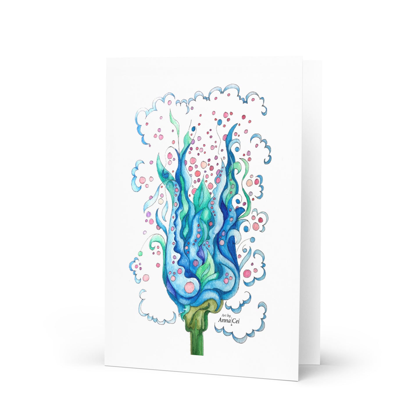 Ocean Tulip - Folded Art Card