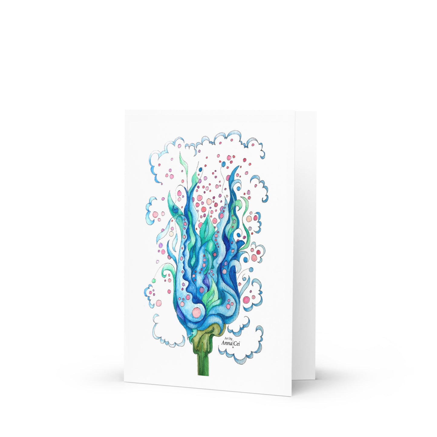 Ocean Tulip - Folded Art Card