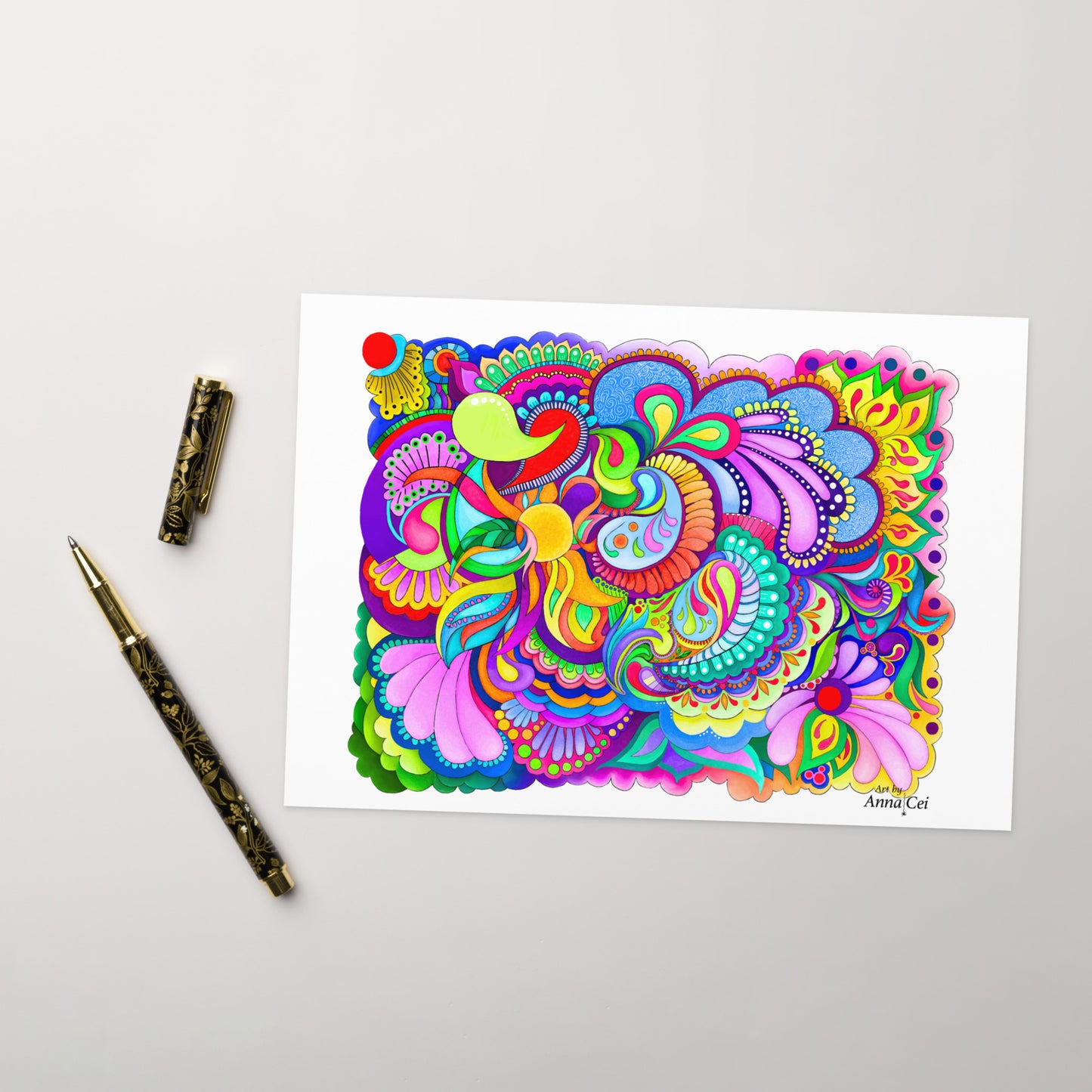Paisleys from South Dakota - Folded Art Card