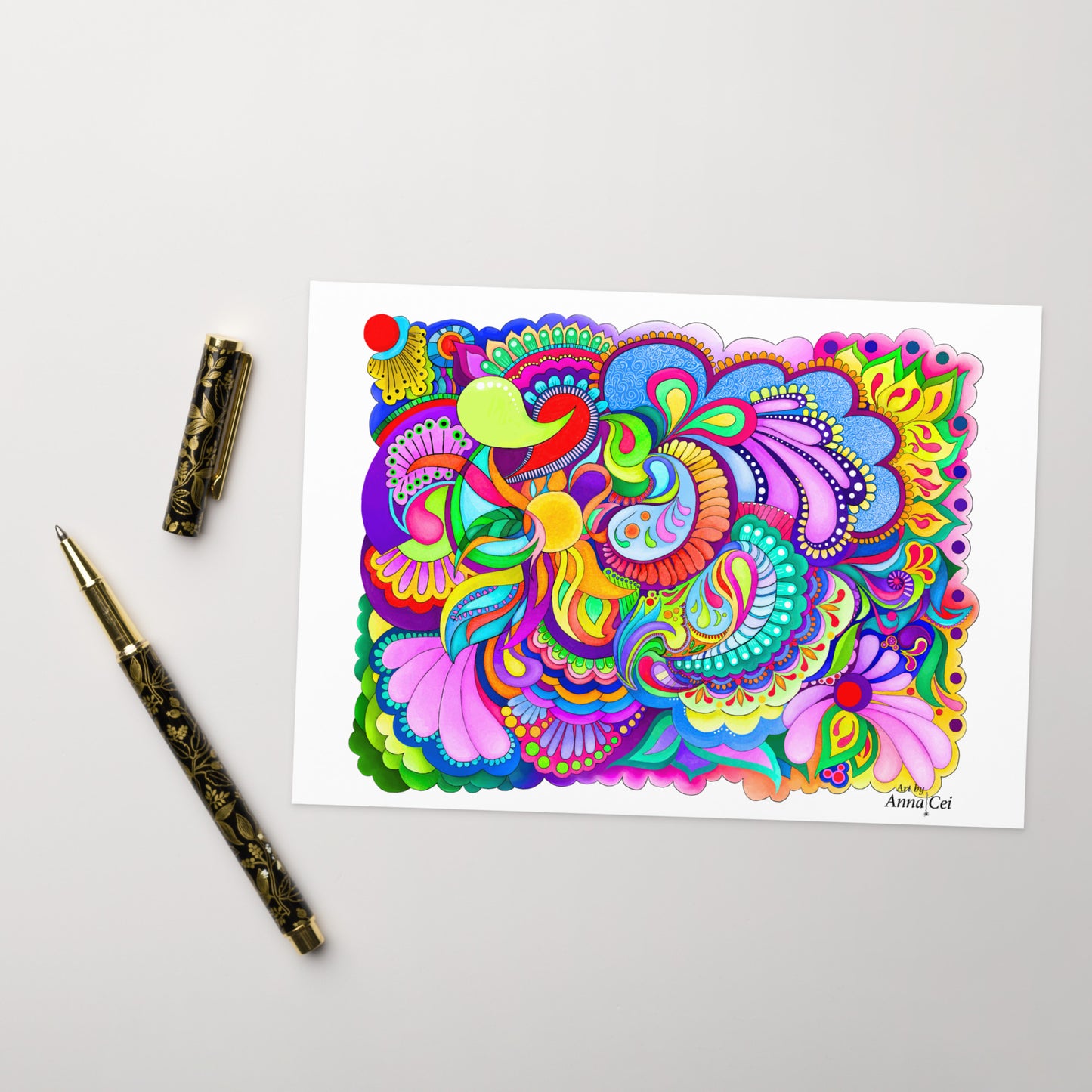 Paisleys from South Dakota - Folded Art Card