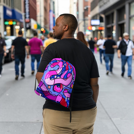 Squiggles - Drawstring bag