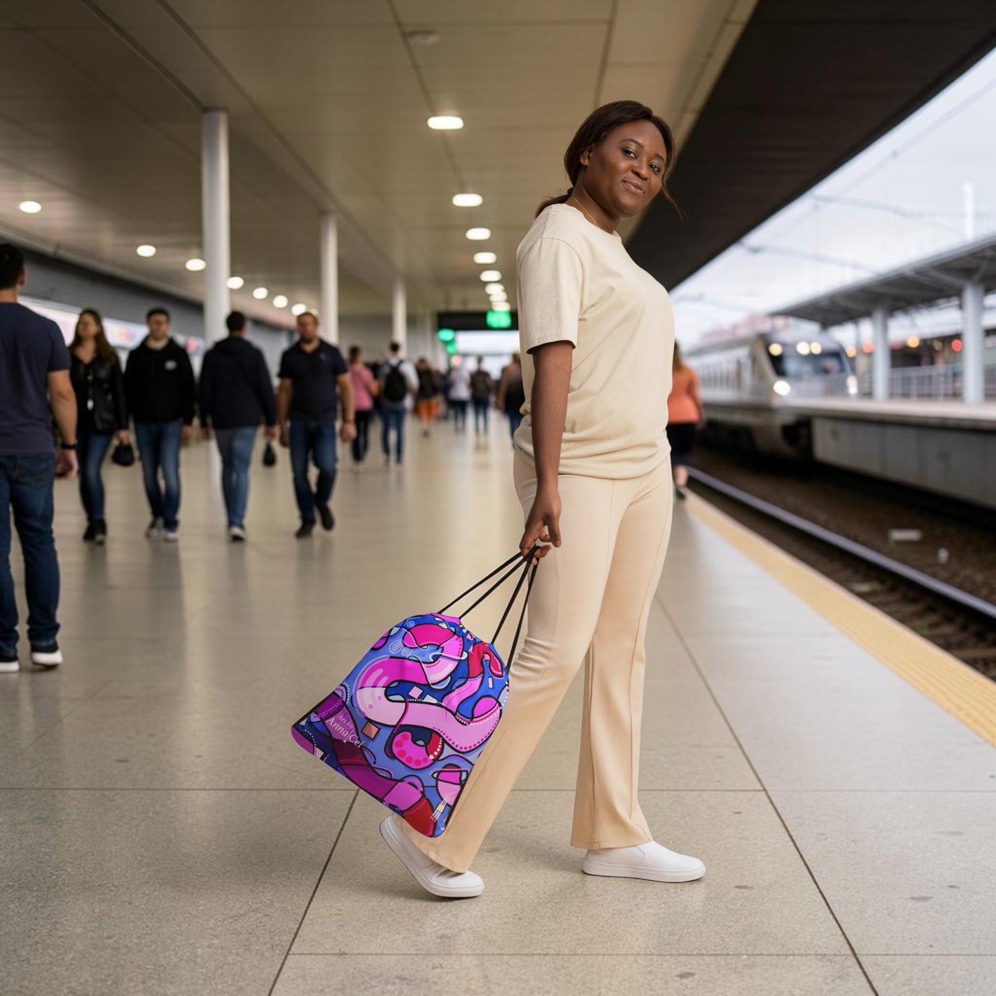 Squiggles - Drawstring bag