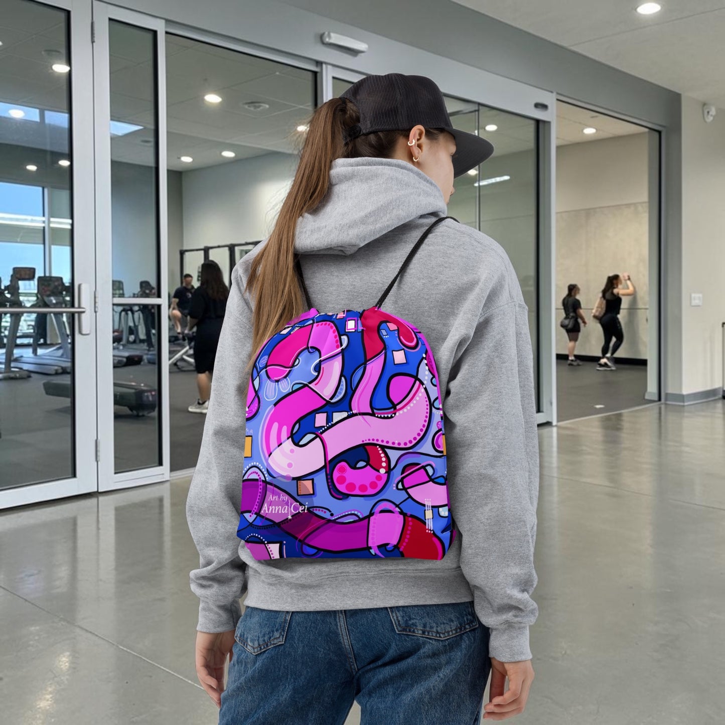 Squiggles - Drawstring bag